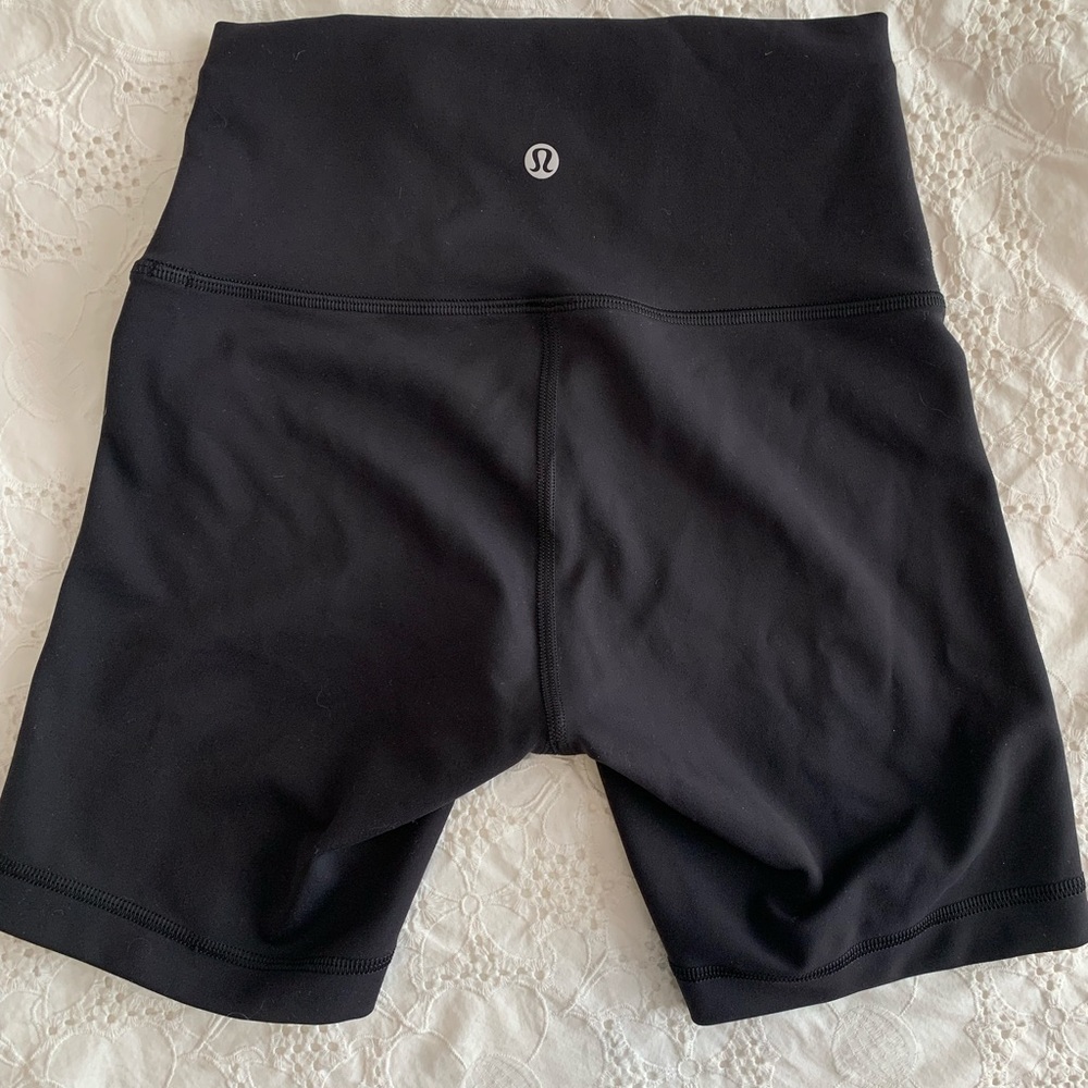 Lululemon black biker shorts size 4